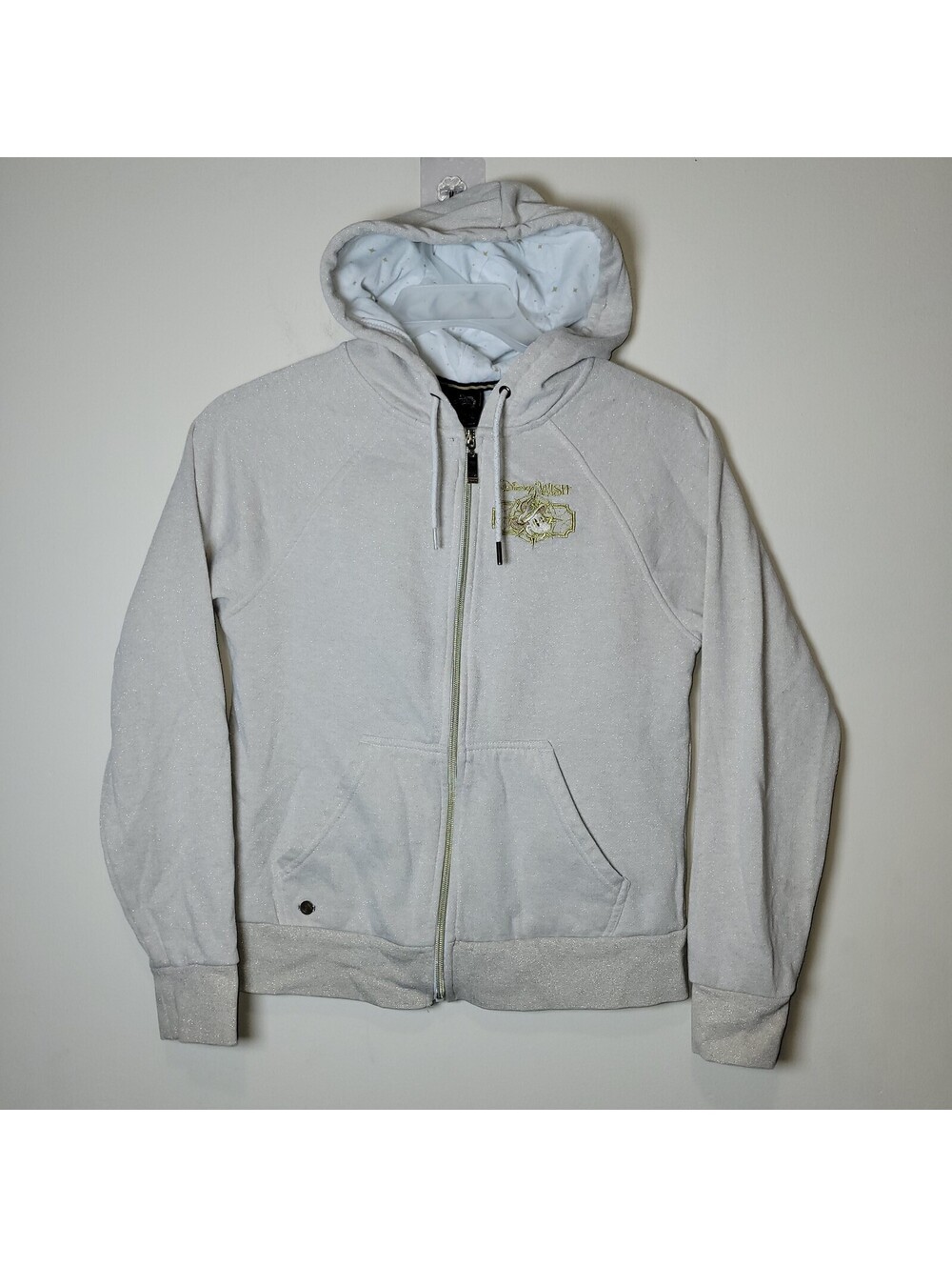 Disney Cruise Line Wish Inaugural Sailings Hoodie Women's Small S Silver Sparkle